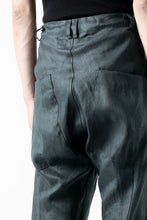 画像をギャラリービューアに読み込む, A.F ARTEFACT CURVED LONG PANTS / LINEN TWILL (GREEN)
