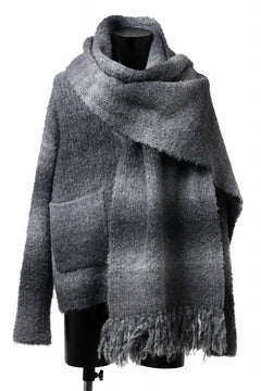 画像をギャラリービューアに読み込む, th products Inflated Scarf / 1/4.5 kasuri loop knit (mono)