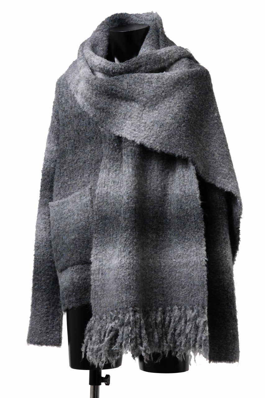 画像をギャラリービューアに読み込む, TARO HORIUCHI / th products Inflated Cardigan / 1/4.5 kasuri loop knit (mono)
