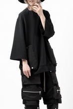 画像をギャラリービューアに読み込む, A.F ARTEFACT FLAP-DETAIL COMBINATION TOPS (BLACK)