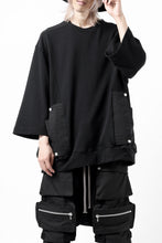 画像をギャラリービューアに読み込む, A.F ARTEFACT FLAP-DETAIL COMBINATION TOPS (BLACK)