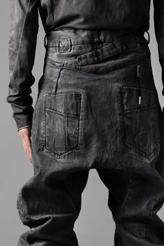 画像をギャラリービューアに読み込む, BORIS BIDJAN SABERI CROPPED TROUSER / VINYL PROCESSED & NICKEL PRESSED & ACID DYED "P15.4 CUSTOM BF-FKU10002" (DIRTY ACID DENIM)
