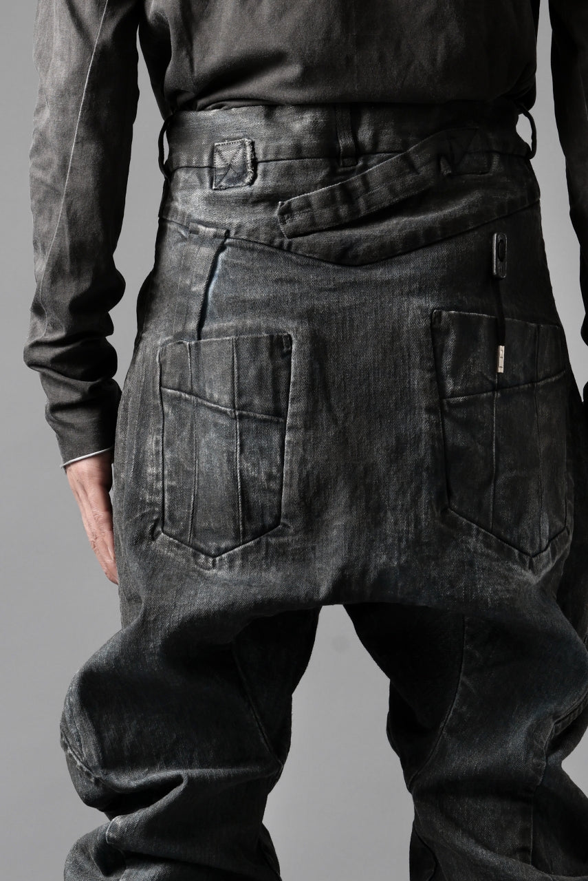 画像をギャラリービューアに読み込む, BORIS BIDJAN SABERI CROPPED TROUSER / VINYL PROCESSED & NICKEL PRESSED & ACID DYED "P15.4 CUSTOM BF-FKU10002" (DIRTY ACID DENIM)