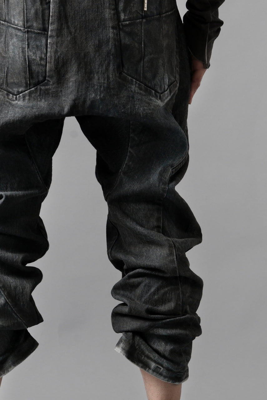 画像をギャラリービューアに読み込む, BORIS BIDJAN SABERI CROPPED TROUSER / VINYL PROCESSED & NICKEL PRESSED & ACID DYED "P15.4 CUSTOM BF-FKU10002" (DIRTY ACID DENIM)