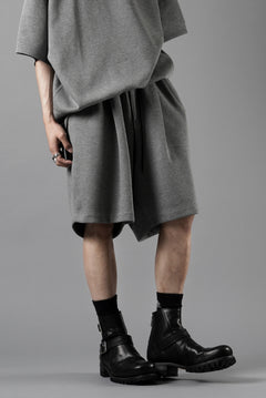 画像をギャラリービューアに読み込む, N/07 2 TUCKS EASY SHORTS / RIBBED CARDBOARD KNIT JERSEY (GREY)