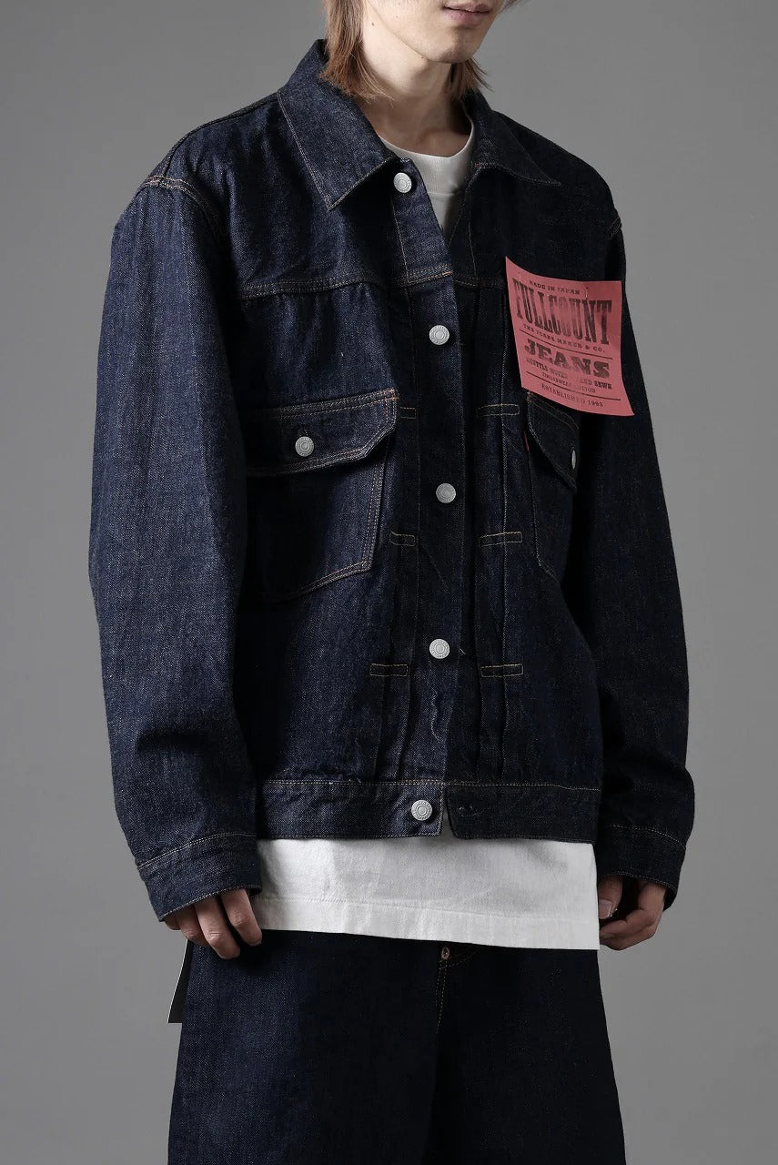 画像をギャラリービューアに読み込む, FULLCOUNT Type2 Jean Jacket / 13.7oz Zimbabwe Selvedge Denim (INDIGO BLUE / ONE WASHED)