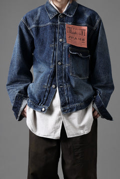 画像をギャラリービューアに読み込む, FULLCOUNT "Fear Of The Dark" Type 1 Denim Jacket / 15.5oz Zimbabwe Selvedge Denim (INDIGO BLUE)