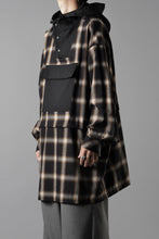画像をギャラリービューアに読み込む, F/CE. WATER-SHIELD CHECK ANORAK SHIRT (BLACK)