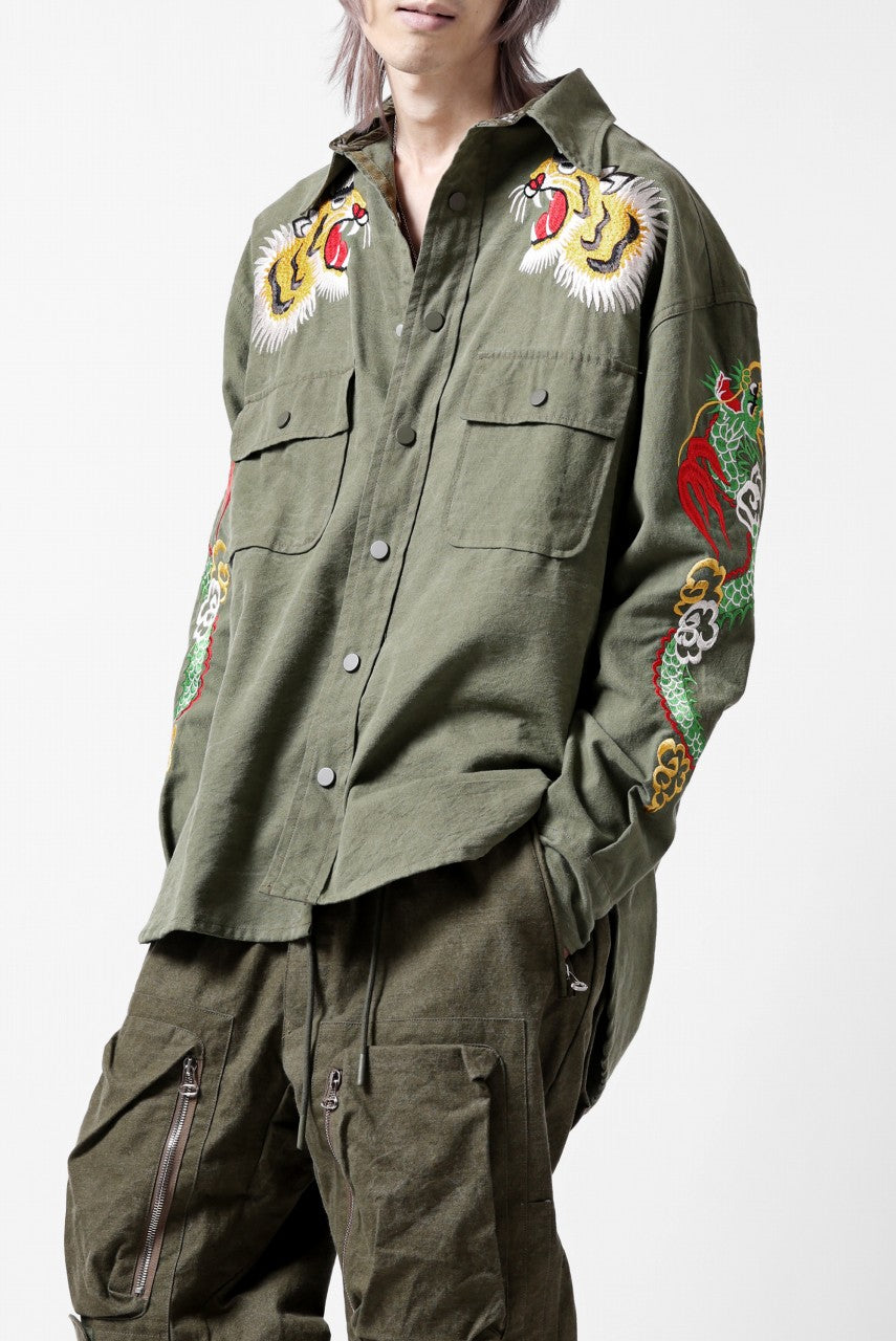 画像をギャラリービューアに読み込む, READYMADE SKA SHIRT-JACKET (KHAKI GREEN)