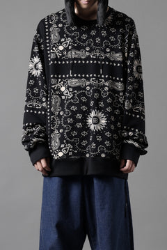 画像をギャラリービューアに読み込む, mastermind JAPAN BANDANA SWEATSHIRT / REGULAR FIT (BLACK BASE)
