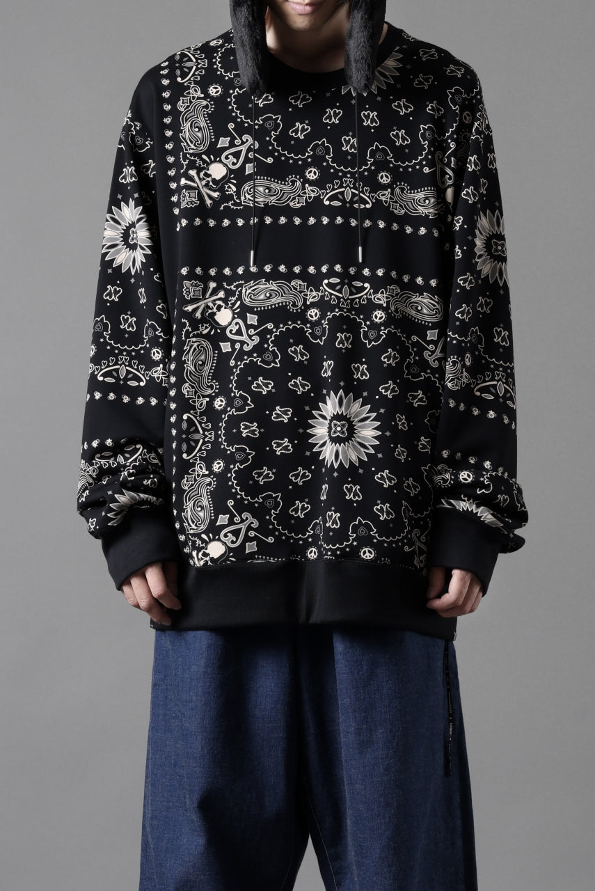 画像をギャラリービューアに読み込む, mastermind JAPAN BANDANA SWEATSHIRT / REGULAR FIT (BLACK BASE)