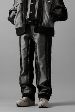 Load image into Gallery viewer, Feng Chen Wang RAW EDGE PATCHWORK TROUSERS (BLACK)