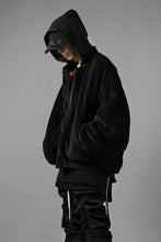 Load image into Gallery viewer, A.F ARTEFACT MA-1 HOODIE JACKET / TEDDY BOA FLEECE (BLACK)