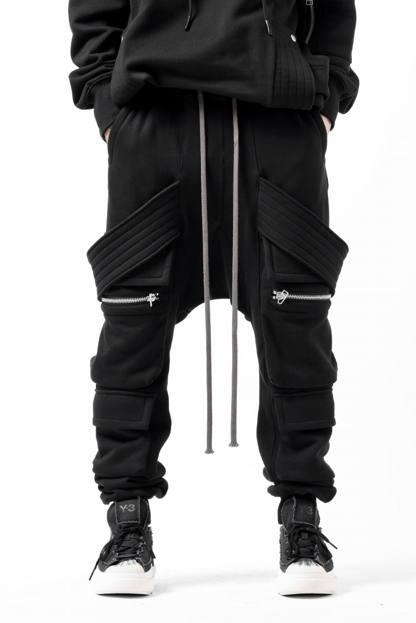 画像をギャラリービューアに読み込む, A.F ARTEFACT BELTED FLAP ZIP SARROUEL CARGO PANTS (BLACK)