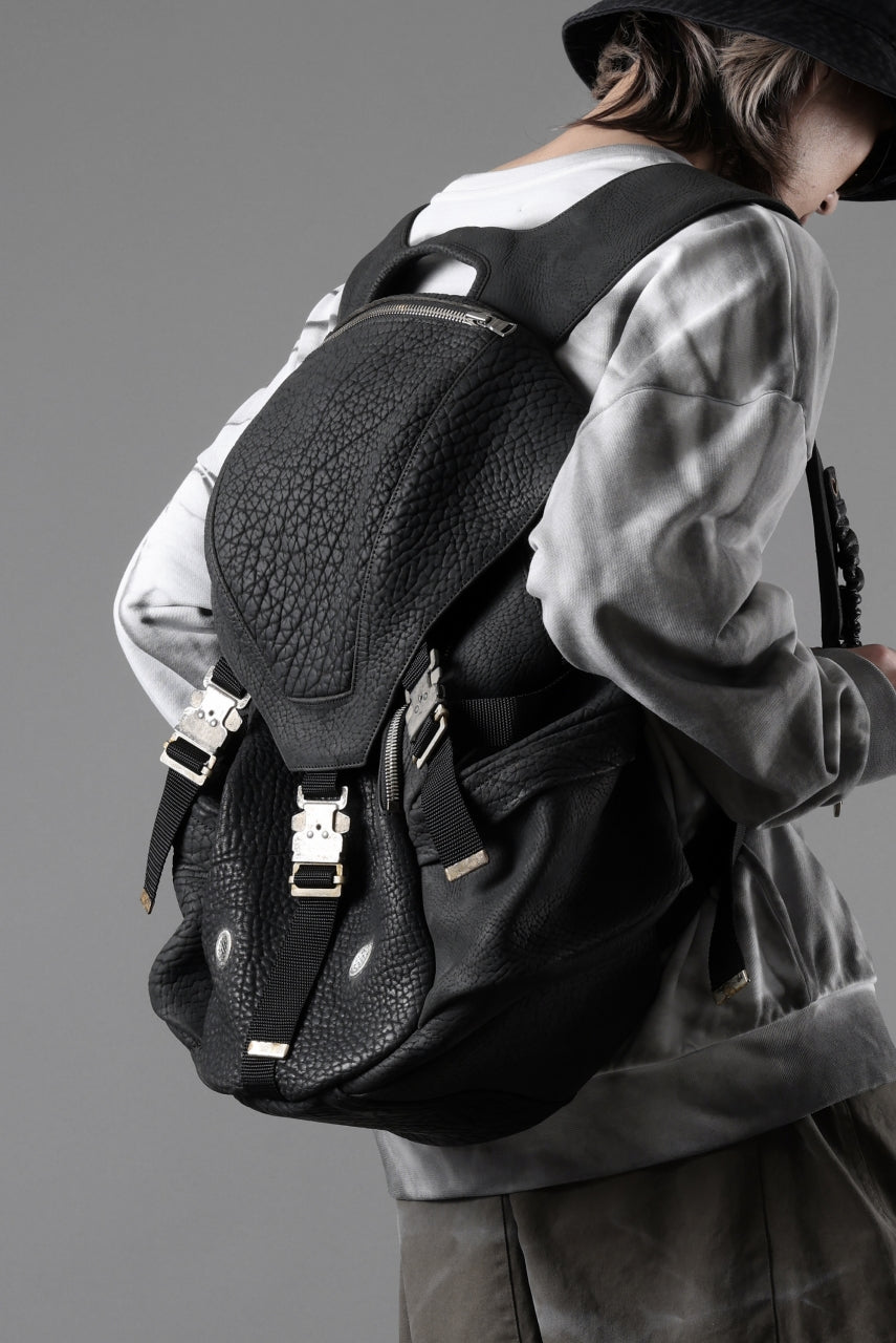 画像をギャラリービューアに読み込む, ierib Addiction Rucksack / Rough Bull Leather (BLACK)