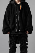 Load image into Gallery viewer, A.F ARTEFACT MA-1 HOODIE JACKET / TEDDY BOA FLEECE (BLACK)