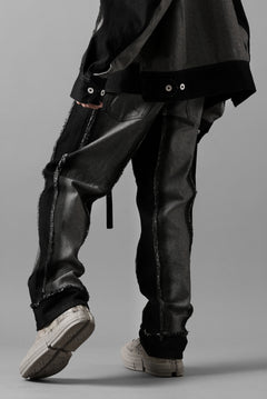 Load image into Gallery viewer, Feng Chen Wang RAW EDGE PATCHWORK TROUSERS (BLACK)