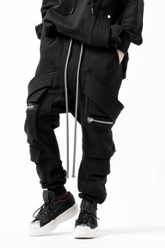 画像をギャラリービューアに読み込む, A.F ARTEFACT BELTED FLAP ZIP SARROUEL CARGO PANTS (BLACK)