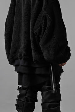 Load image into Gallery viewer, A.F ARTEFACT MA-1 HOODIE JACKET / TEDDY BOA FLEECE (BLACK)