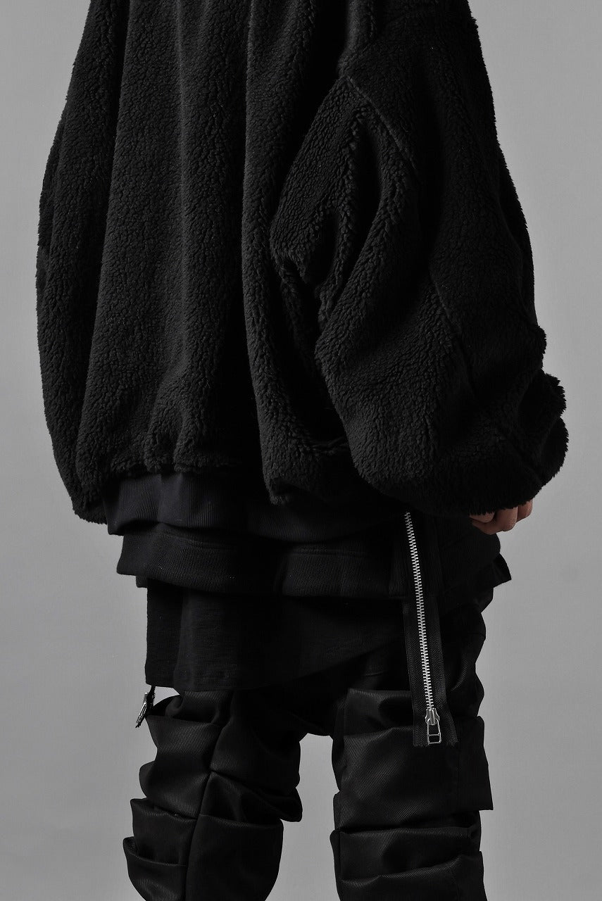 Load image into Gallery viewer, A.F ARTEFACT MA-1 HOODIE JACKET / TEDDY BOA FLEECE (BLACK)