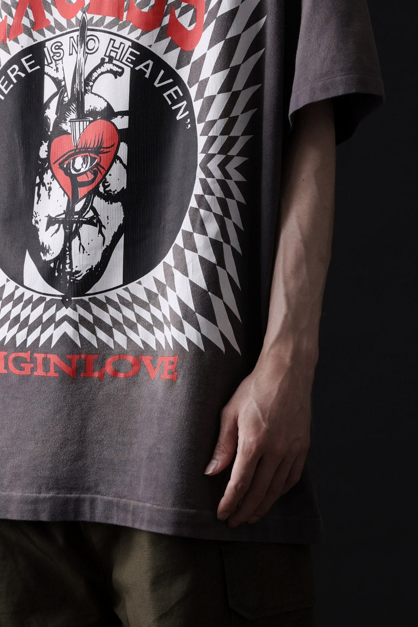 画像をギャラリービューアに読み込む, ZIG UR IDOL FADED & CRACKED SS TOPS - EXCESS (VINTAGE GREY)