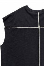 画像をギャラリービューアに読み込む, thom/krom SLEEVELESS T SHIRT / FLAME DOUBLE-FACE JERSEY (BLACK)