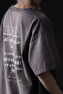 画像をギャラリービューアに読み込む, ZIG UR IDOL FADED & CRACKED SS TOPS - 666 (VINTAGE GREY)