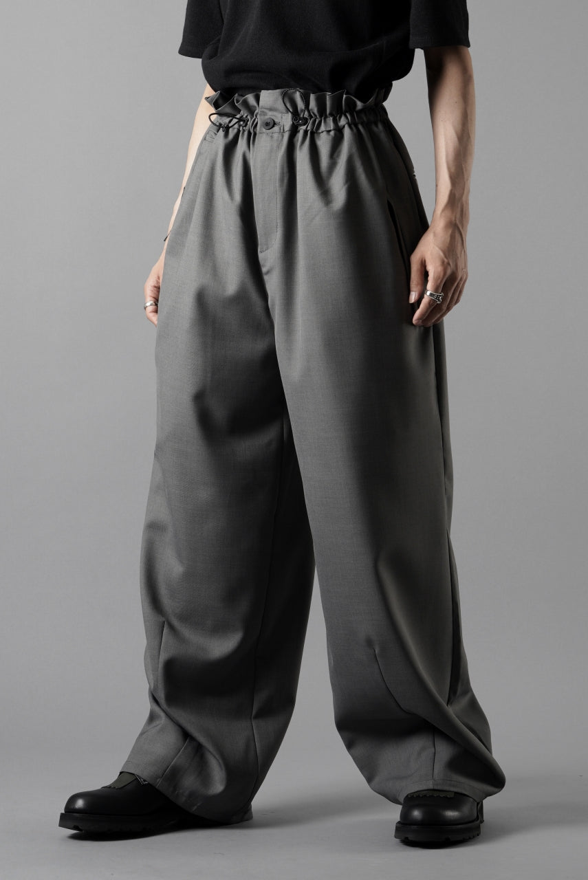 画像をギャラリービューアに読み込む, F/CE. TWIST WOOL WIDE TROUSERS (GRAY)