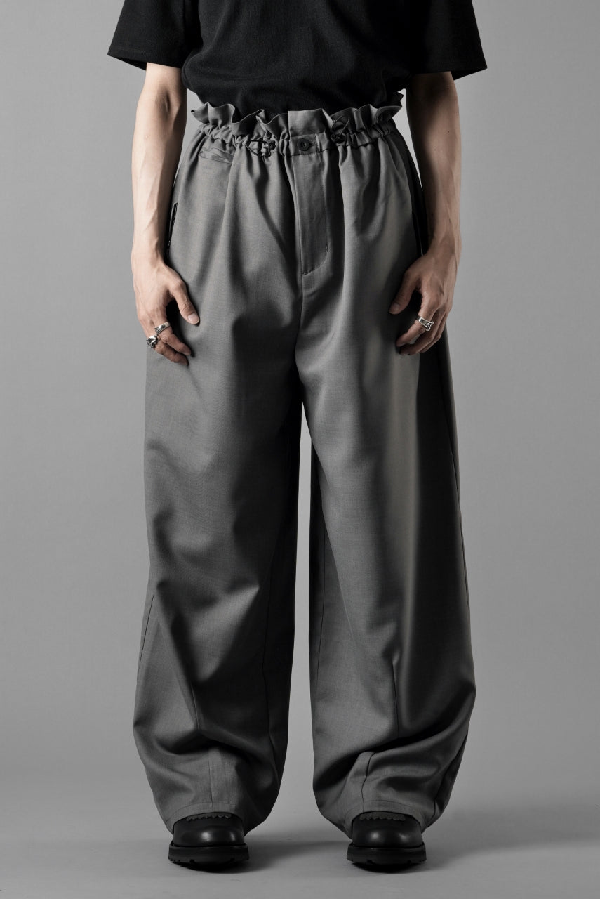 画像をギャラリービューアに読み込む, F/CE. TWIST WOOL WIDE TROUSERS (GRAY)