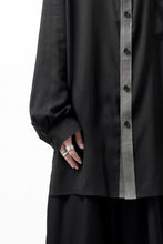 画像をギャラリービューアに読み込む, Y's for men SWITCHING COLLAR-PLACKET SHIRT / CELLULOSE LINEN (BLACK)