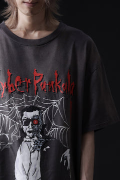 画像をギャラリービューアに読み込む, ZIG UR IDOL FADED & CRACKED SS TOPS - Cyber Punkula (VINTAGE GREY)