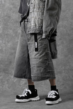 画像をギャラリービューアに読み込む, FULLCOUNT x KAMIYA Switching Denim Wide Bermuda Pants / 13.7oz Original Selvedge Denim (BLACK)