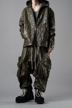画像をギャラリービューアに読み込む, A.F ARTEFACT HOODED ZIPPER BLOUSON / WASHER SYNTHETIC LEATHER (KHAKI)