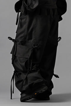 画像をギャラリービューアに読み込む, A.F ARTEFACT KNOTTING DETAIL TWILL VOLUME PANTS (BLACK)