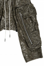 画像をギャラリービューアに読み込む, A.F ARTEFACT DROPCLOTCH WIDE PANTS / WASHER SYNTHETIC LEATHER (KHAKI)