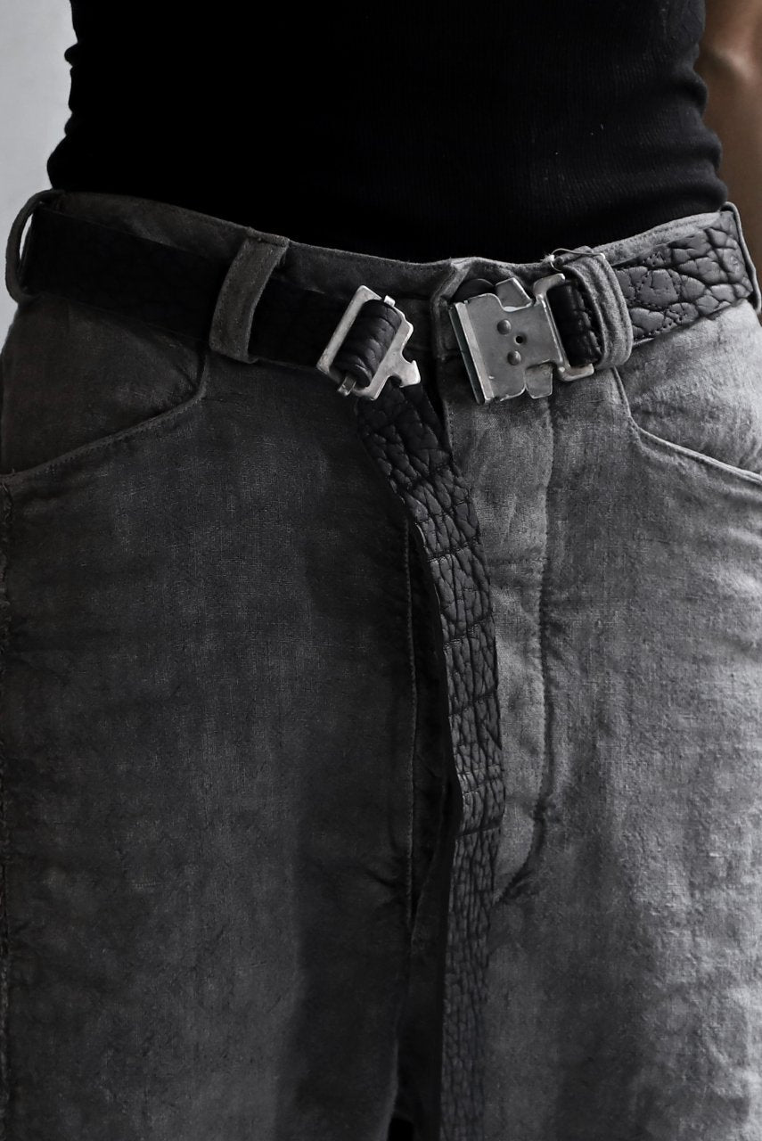画像をギャラリービューアに読み込む, ierib detachable buckle belt / one piece rough bull (BLACK)