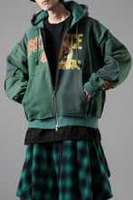 画像をギャラリービューアに読み込む, CHANGES REMAKE PANELED HOODIE (MULTI GREEN #B)