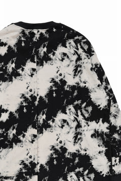 画像をギャラリービューアに読み込む, A.F ARTEFACT ASYMMETRY LOOP HEM TOPS / MOTTLED DYING (BLACK x IVORY)
