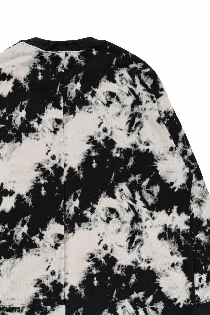 画像をギャラリービューアに読み込む, A.F ARTEFACT ASYMMETRY LOOP HEM TOPS / MOTTLED DYING (BLACK x IVORY)