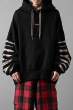 画像をギャラリービューアに読み込む, A.F ARTEFACT JUMBO SWEAT HOODIE / PRINT TYPE-B (BLACK)
