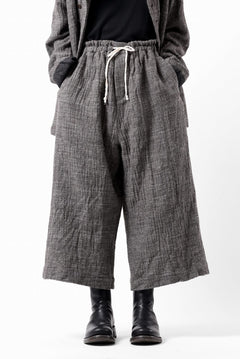 画像をギャラリービューアに読み込む, YUTA MATSUOKA baggy pants / double weave cotton wool linen (brown)