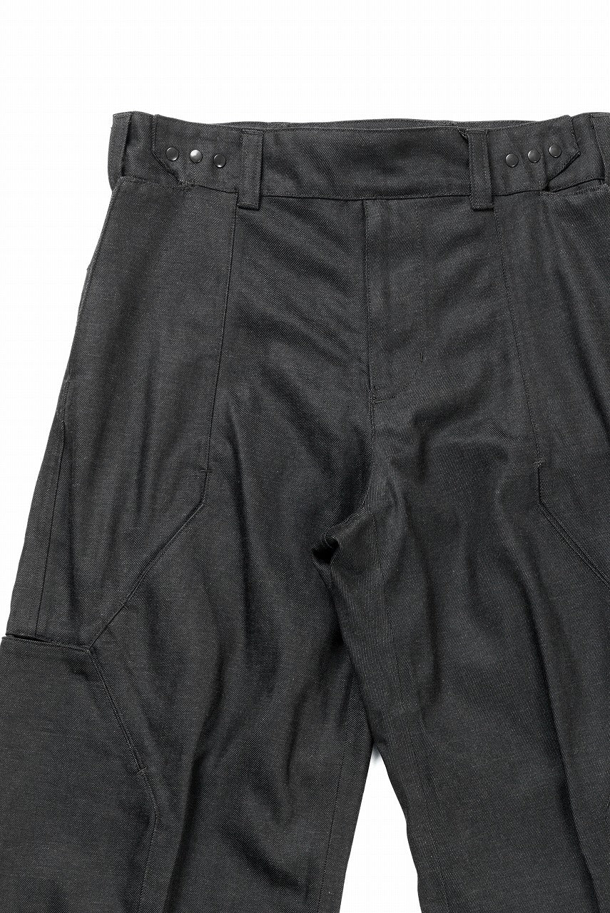 画像をギャラリービューアに読み込む, OPPOSE DUALITY 8POCKET PANEL WIDE DENIM TROUSERS (BLACK GREY)