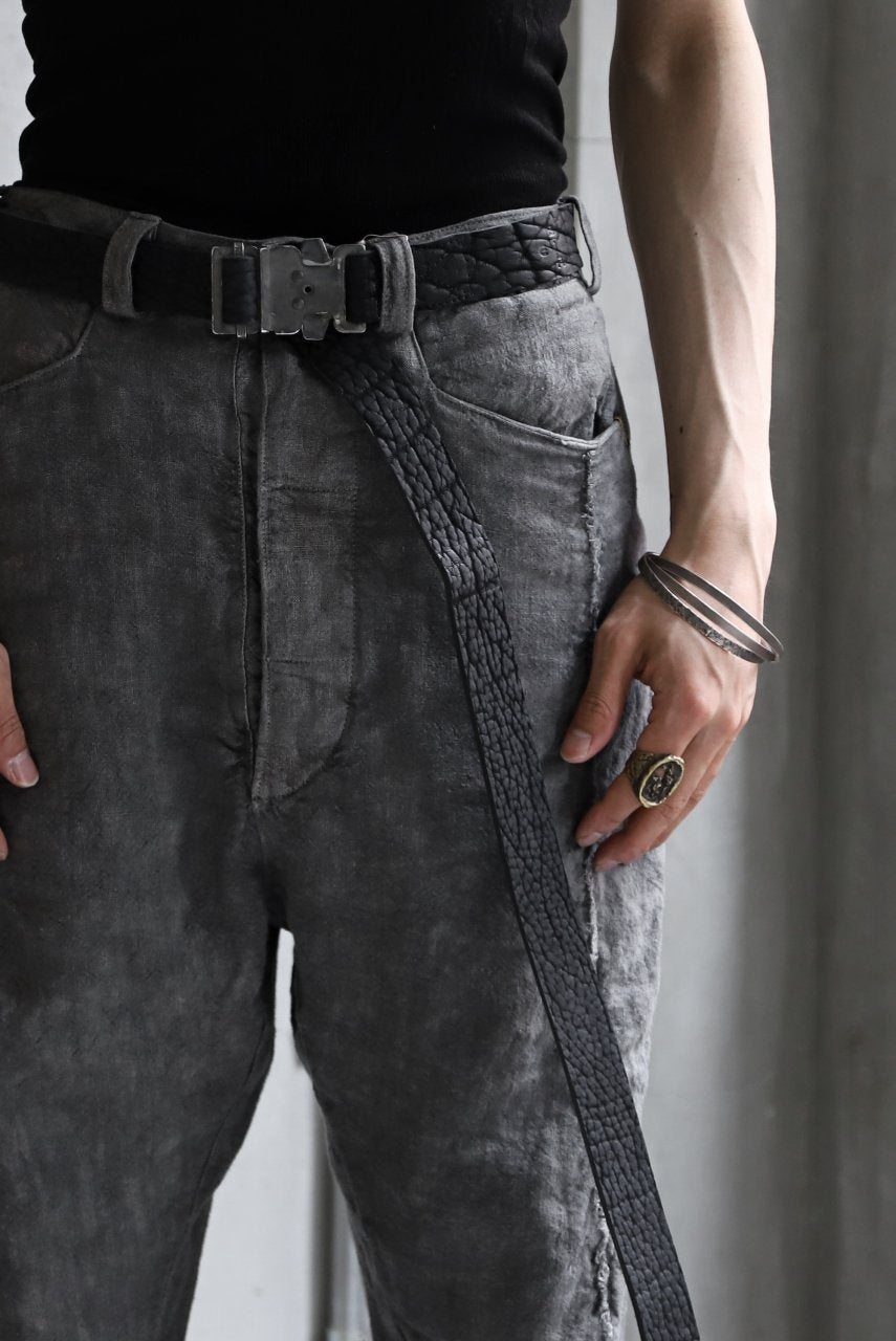 画像をギャラリービューアに読み込む, ierib detachable buckle belt / one piece rough bull (BLACK)