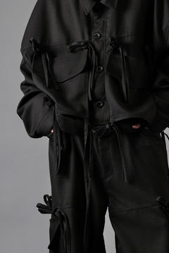 画像をギャラリービューアに読み込む, A.F ARTEFACT KNOTTING DETAIL TWILL BLOUSON (BLACK)