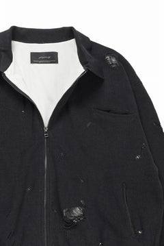 Load image into Gallery viewer, Professor.E DESTROYED KNIT JACKET (BLACK)