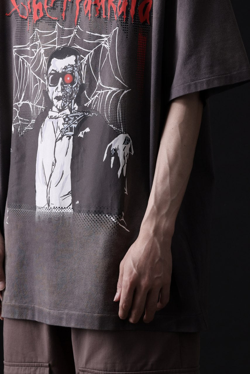 画像をギャラリービューアに読み込む, ZIG UR IDOL FADED &amp; CRACKED SS TOPS - Cyber Punkula (VINTAGE GREY)