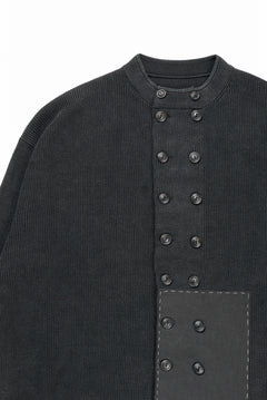 Load image into Gallery viewer, Professor.E DOUBLED BREASTED AGED KNIT (BLACK)