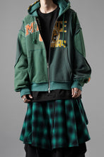 画像をギャラリービューアに読み込む, CHANGES REMAKE PANELED HOODIE (MULTI GREEN #B)