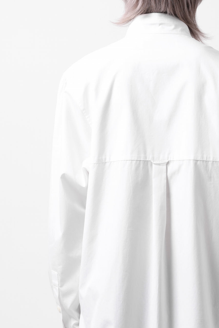 画像をギャラリービューアに読み込む, Y's for men CROSSED CHEST POCKET SHIRT / COTTON BROAD (WHITE)