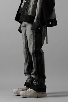 Load image into Gallery viewer, Feng Chen Wang RAW EDGE PATCHWORK TROUSERS (BLACK)